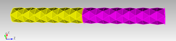 The mesh used for the diffusion boundary simulation